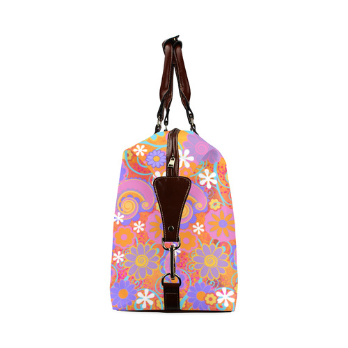 Travel Bag Colorful Flowers Print Classic Travel Bag (Model 1643) Remake