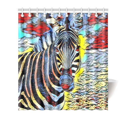 Color Kick - Zebra by JamColors Shower Curtain 66"x72"