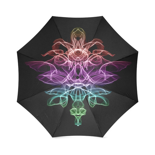 Rainbow Flame Floral Foldable Umbrella (Model U01)