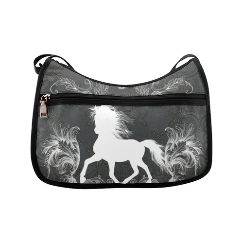 Horse, black and white Crossbody Bags (Model 1616)