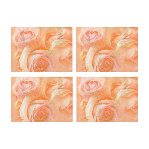 Beautiful roses, Placemat 14’’ x 19’’ (Set of 4)