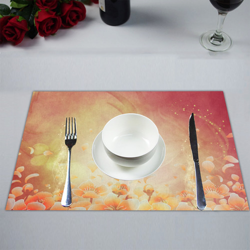 Flower power, soft colors Placemat 14’’ x 19’’ (Six Pieces)