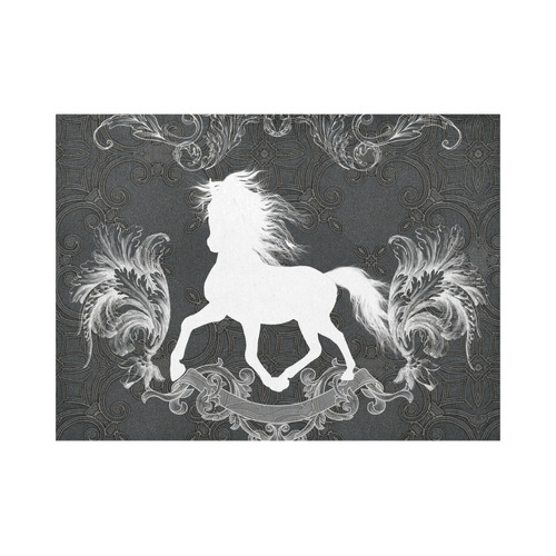 Horse, black and white Placemat 14’’ x 19’’ (Set of 4)
