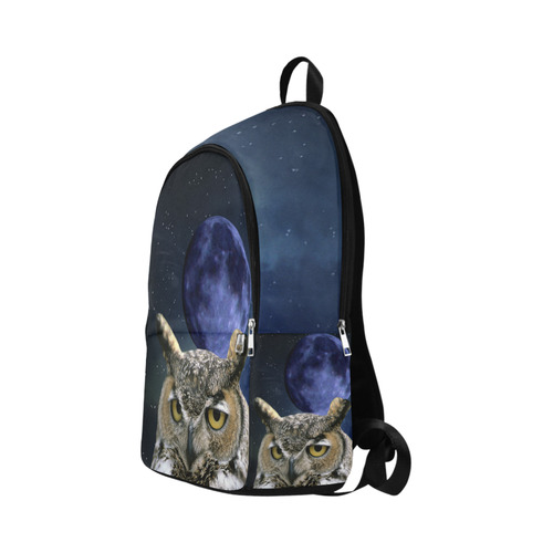 Owl and Blue Moon Fabric Backpack for Adult (Model 1659)