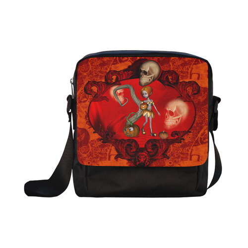 Halloween, pumpkin Crossbody Nylon Bags (Model 1633)