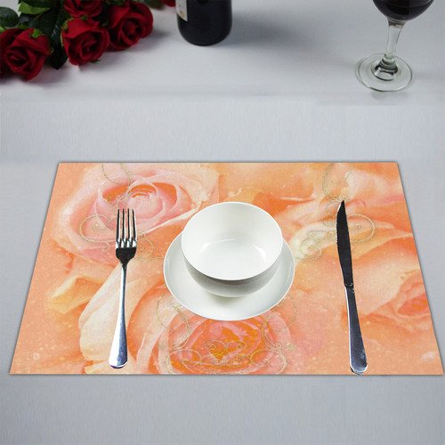 Beautiful roses, Placemat 14’’ x 19’’ (Set of 2)