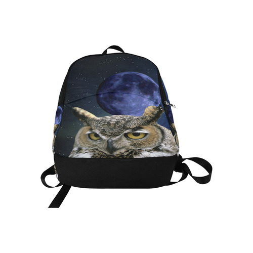 Owl and Blue Moon Fabric Backpack for Adult (Model 1659)