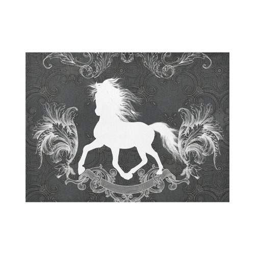 Horse, black and white Placemat 14’’ x 19’’ (Six Pieces)