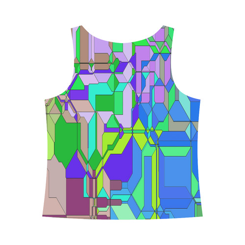 Retro Color Pop Geometric Fun 2 All Over Print Tank Top for Women (Model T43)