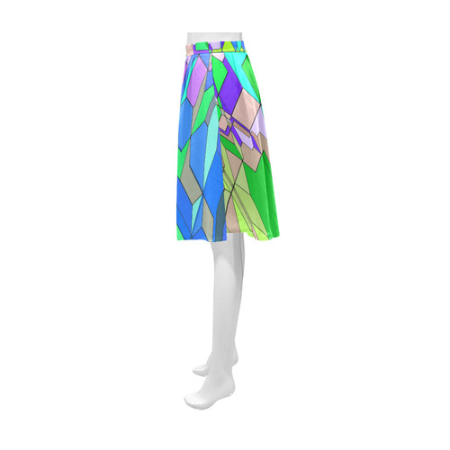 Retro Color Pop Geometric Fun 2 Athena Women's Short Skirt (Model D15)