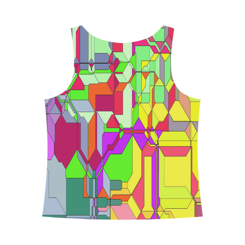 Retro Color Pop Geometric Fun 1 All Over Print Tank Top for Women (Model T43)