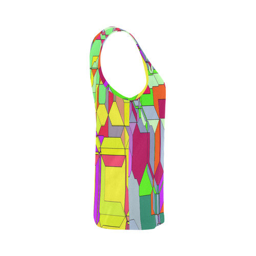 Retro Color Pop Geometric Fun 1 All Over Print Tank Top for Women (Model T43)