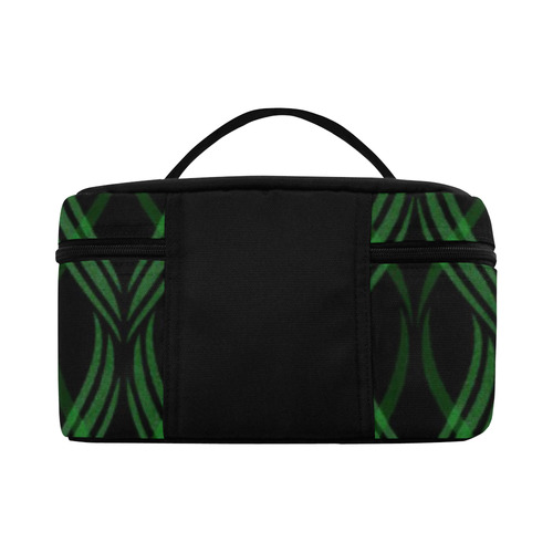 Emerald Green Ribbons Cosmetic Bag/Large (Model 1658) ID D1802418