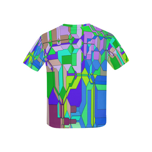 Retro Color Pop Geometric Fun 2 Kids' All Over Print T-shirt (USA Size) (Model T40)