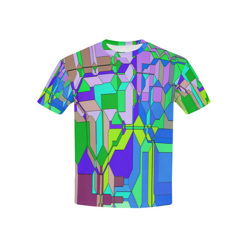 Retro Color Pop Geometric Fun 2 Kids' All Over Print T-shirt (USA Size) (Model T40)