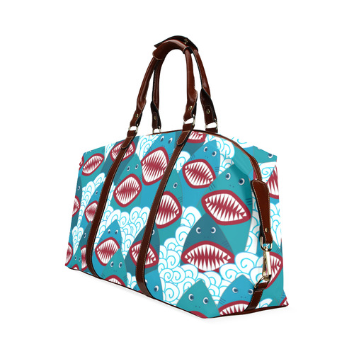 Angry Sharks Classic Travel Bag (Model 1643) Remake