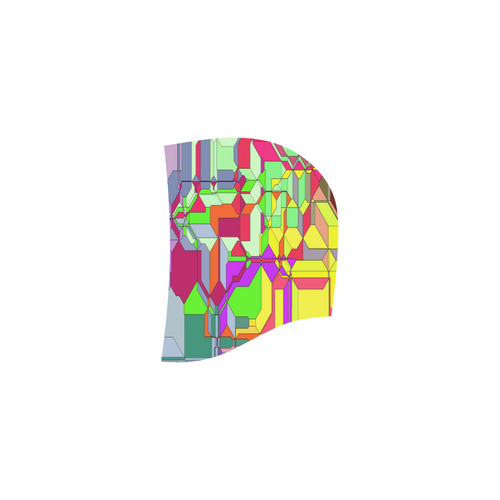 Retro Color Pop Geometric Fun 1 All Over Print Sleeveless Hoodie for Women (Model H15)
