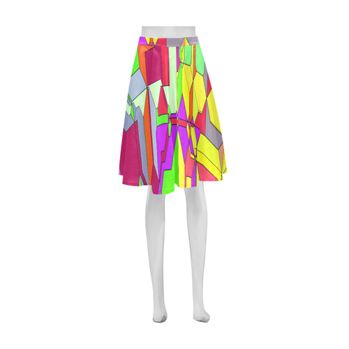 Retro Color Pop Geometric Fun 1 Athena Women's Short Skirt (Model D15)