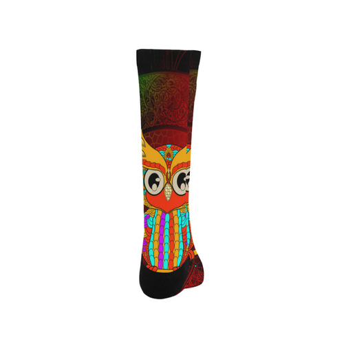 Cute owl, mandala design Trouser Socks