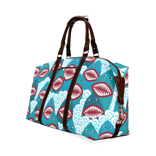 Angry Sharks Classic Travel Bag (Model 1643) Remake