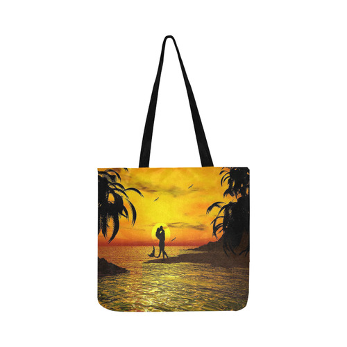 Sunset Kissed Mermaid Reusable Shopping Bag Model 1660 (Two sides)