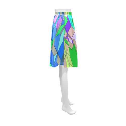 Retro Color Pop Geometric Fun 2 Athena Women's Short Skirt (Model D15)