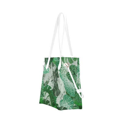 Tropical leaves Clover Canvas Tote Bag (Model 1661)