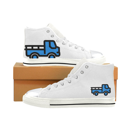 Pickup Truck Shoes High Top Canvas Shoes for Kid (Model 017)