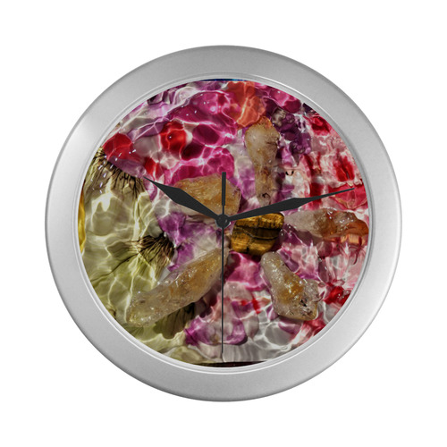 Rockstar of Spring Silver Color Wall Clock