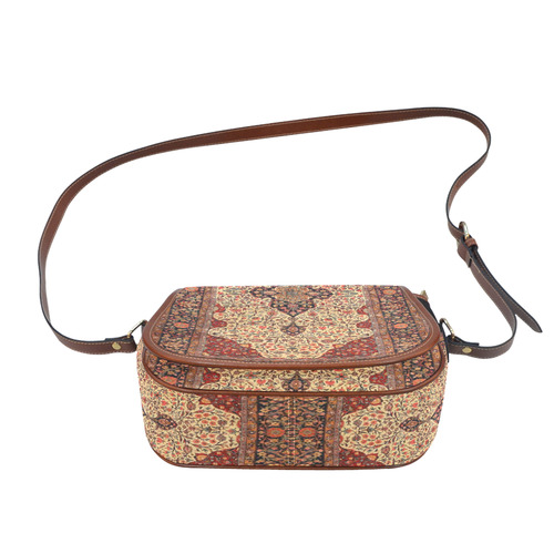 Persian Carpet Oriental Antique Rug Pattern Saddle Bag/Small (Model 1649) Full Customization