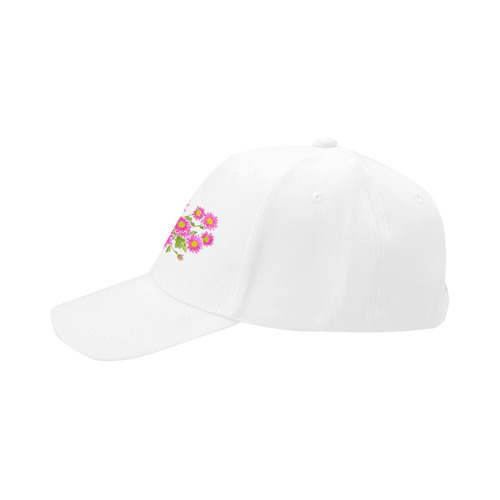 Asters Bouquet Pink White Flowers Dad Cap