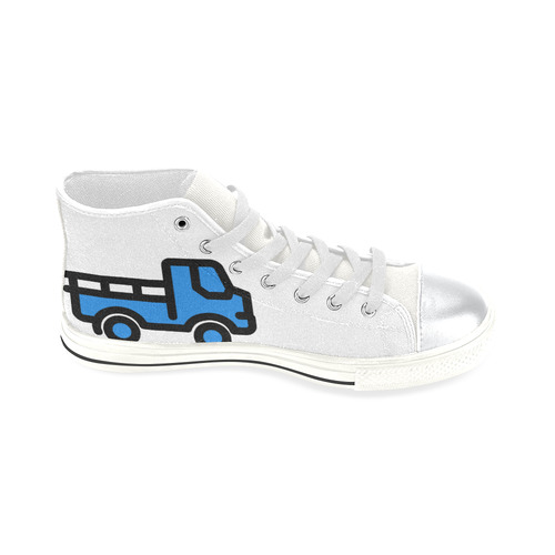 Pickup Truck Shoes High Top Canvas Shoes for Kid (Model 017)