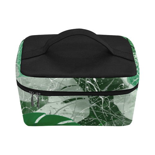 Tropical leaves Cosmetic Bag/Large (Model 1658)