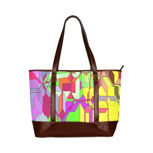 Retro Color Pop Geometric Fun 1 Tote Handbag (Model 1642)