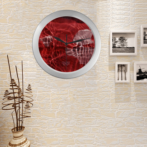 red river Silver Color Wall Clock