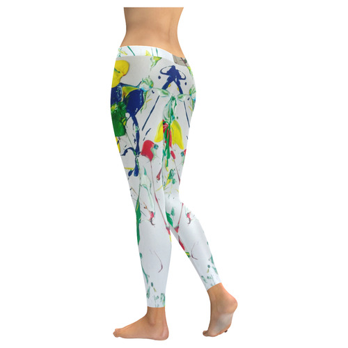 abstract art Women's Low Rise Leggings (Invisible Stitch) (Model L05)