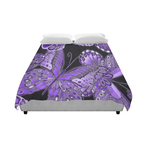 Purple Butterfly Pattern Duvet Cover 86"x70" ( All-over-print)