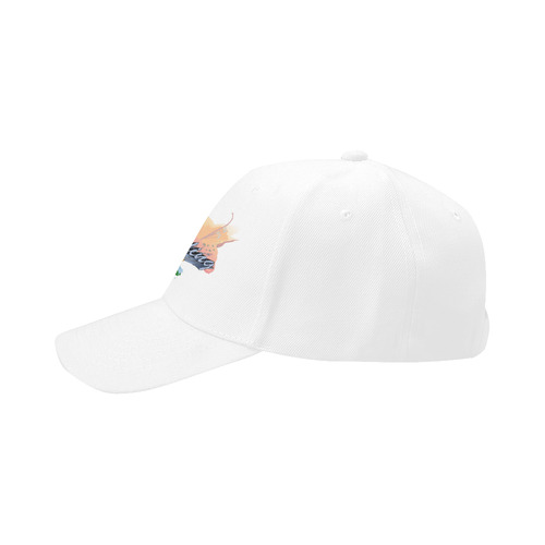 Tropical design with surfboard Dad Cap