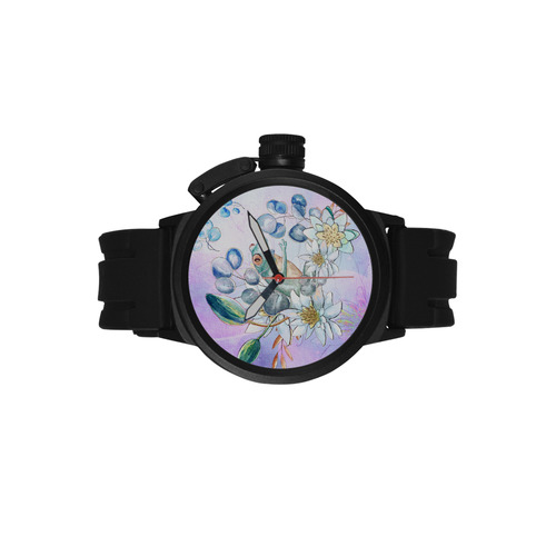 The frog with  waterlily Men's Sports Watch(Model 309)