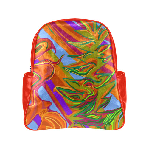 Shamanic Art 3 Tree Backpack Multi-Pockets Backpack (Model 1636)