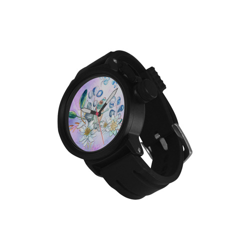 The frog with  waterlily Men's Sports Watch(Model 309)