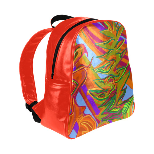 Shamanic Art 3 Tree Backpack Multi-Pockets Backpack (Model 1636)