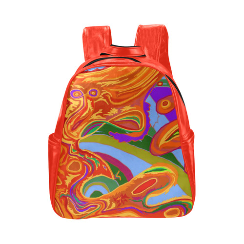 Shamanic Art 2 Backpack Multi-Pockets Backpack (Model 1636)