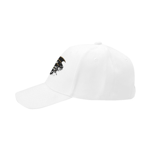 White skull with snakes and wings Dad Cap