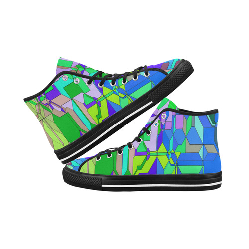 Retro Color Pop Geometric Fun 2 Vancouver H Women's Canvas Shoes (1013-1)