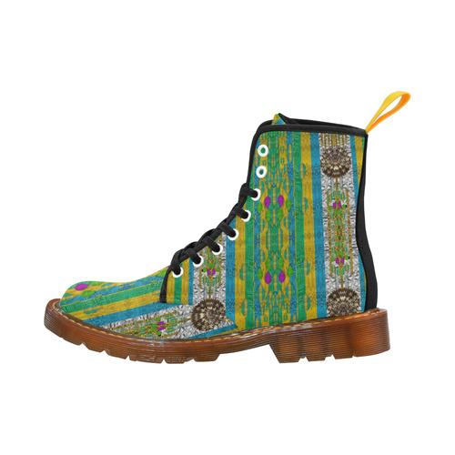 rainbows rain in the golden mangrove forest Martin Boots For Women Model 1203H