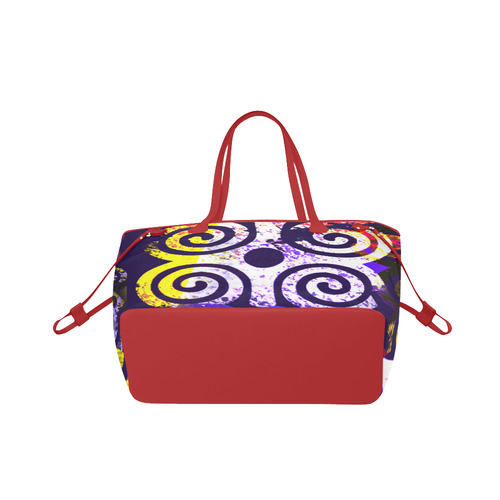 Bold Multicolor Spirals Clover Canvas Tote Bag (Model 1661)