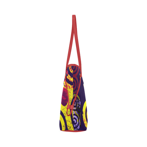 Bold Multicolor Spirals Clover Canvas Tote Bag (Model 1661)