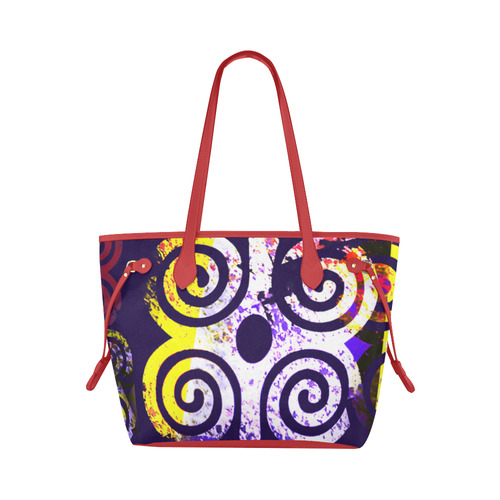 Bold Multicolor Spirals Clover Canvas Tote Bag (Model 1661)