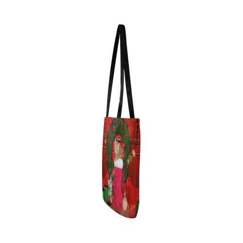 Christmas, funny kitten with gifts Reusable Shopping Bag Model 1660 (Two sides)